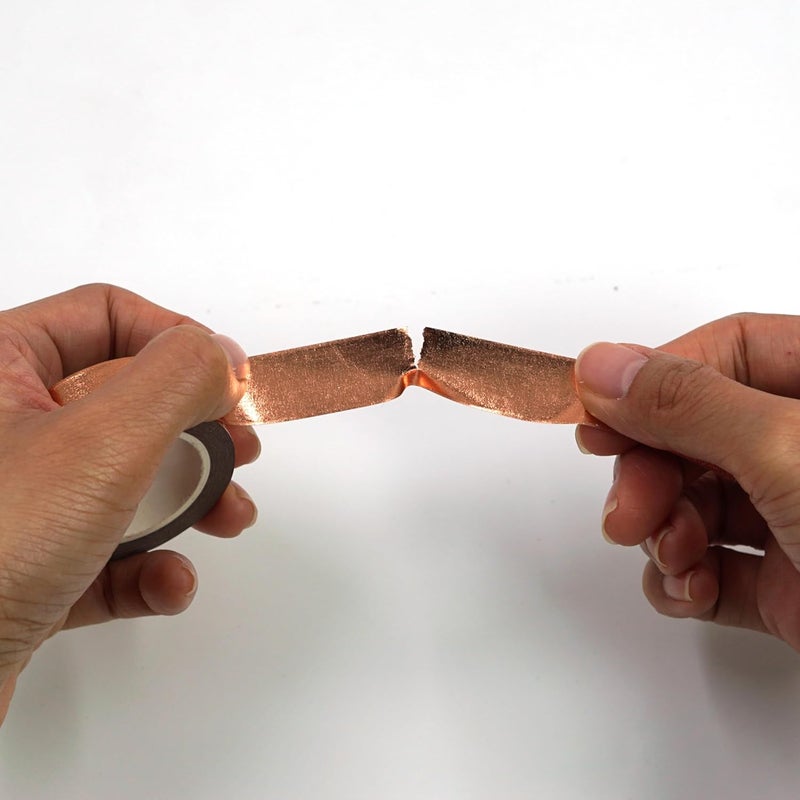 SIDAZON Copper foil washi tape for wall Decorative tape for crafts Washy-tape Mirror tape Copper strips for wall decor Copper duct tape Metallic washi tape Self Adhesive Masking Tape 0.59in x33FT (Copper) - Image 2